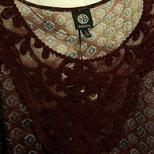 NWT Bobeau sheer blouse
